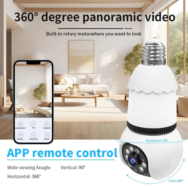 Panoramic Bulb Security Camera