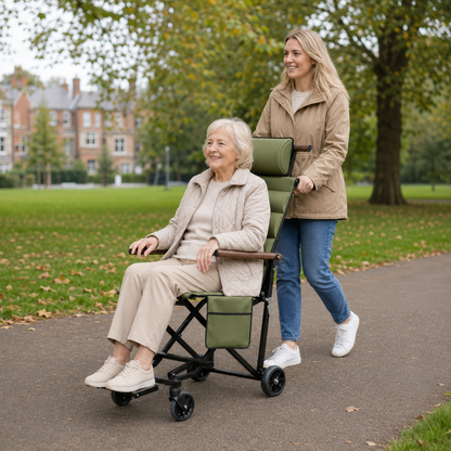 Compact Folding Transport Chair