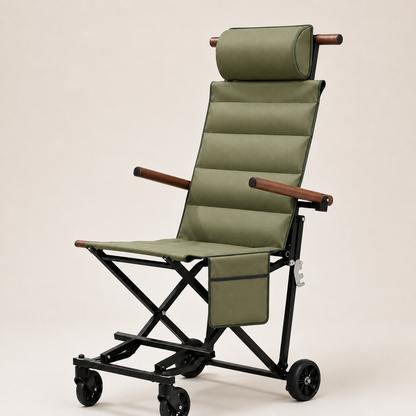 Compact Folding Transport Chair