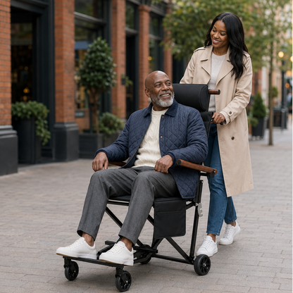 Compact Folding Transport Chair